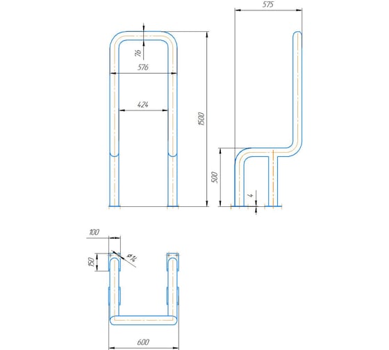 Защита паркоматов, шлагбаумов Parallax отбойник 604RD41486-ZCH