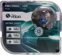 Лампа Nord-Yada HB4 9006 12V 51W EXTRA LIGHT +50 % Plastic case - 2шт 907369