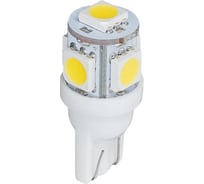 Лампa автомобильная светодиодная Airline T10 (W5W), 24В, 5LED 5050, Белая (10 шт.) AEAR303