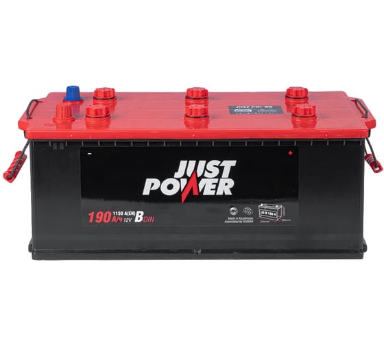 Аккумулятор JUST POWER 190 А/ч R+(4) 524x239x223 B EN 1130 А J0B1904