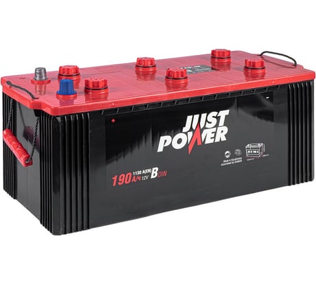 Аккумулятор JUST POWER 190 А/ч L+(3) 524x239x223 B EN 1130 А J0B1903