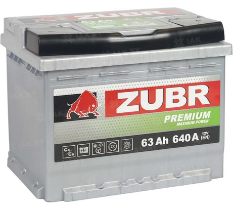 Аккумуляторная батарея ZUBR Premium 63Ah R+ ZP630