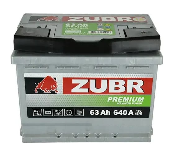 Аккумуляторная батарея ZUBR Premium 63Ah R+ ZP630
