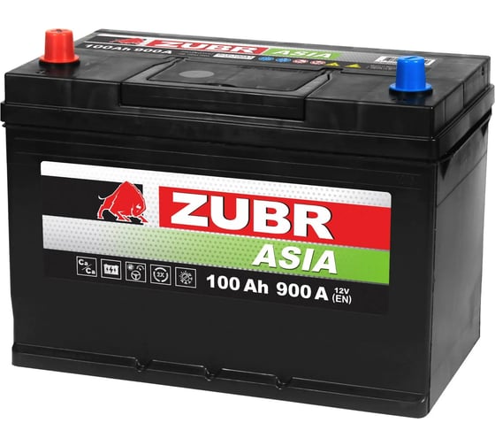 Аккумуляторная батарея ZUBR Premium Asia 100Ah R+ (нижний борт) ZPA1000