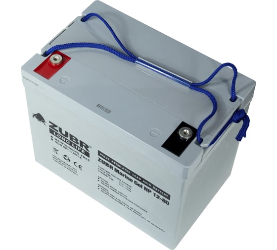 Аккумуляторная батарея ZUBR Marine Gel NP 12V 80Ah, габаритные размеры: 260x168x215 мм, NPG12-80(MK-Energy)