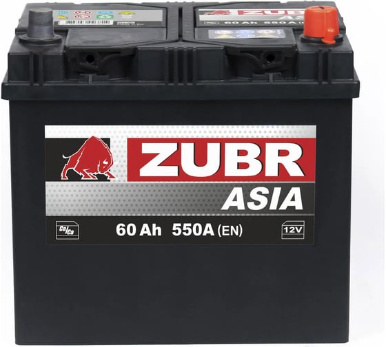 Аккумуляторная батарея ZUBR Ultra Asia 60Ah R+ (нижний борт) ZSA600