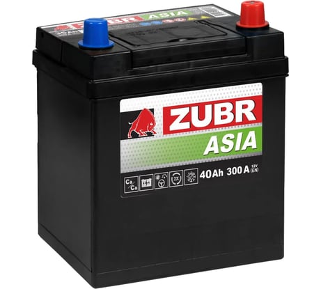 Аккумуляторная батарея ZUBR Premium Asia 40Ah R+ (без борта) ZPA400