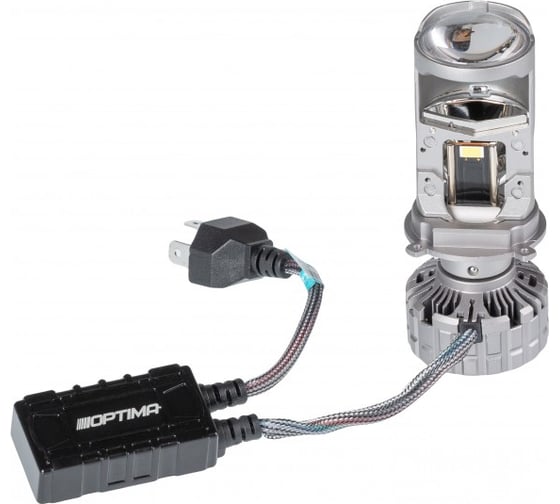Мини-линза Optima Light Optima H4, 50Вт, 12В, 5500К, +30_ комплект 2шт ML-H4-50-30