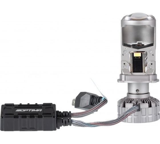 Мини-линза Optima Light Optima H4, 50Вт, 12В, 5500К, +30_ комплект 2шт ML-H4-50-30