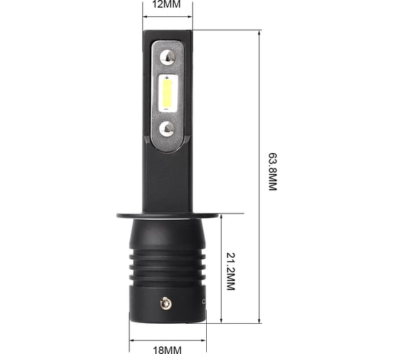 Светодиодные лампы Optima Light H1 Optima LED QVANT, 12-24V, 2 лампы Q-H1
