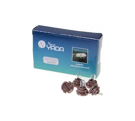 Лампа Nord-Yada T5 12V 1.2W б/ц с усами в коричневом патроне, панель приборов 904678