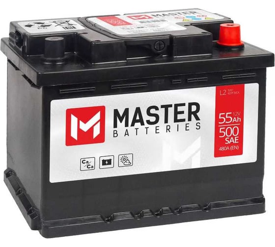 Аккумуляторная батарея MASTER BATTERIES 55Ah R+ MB550