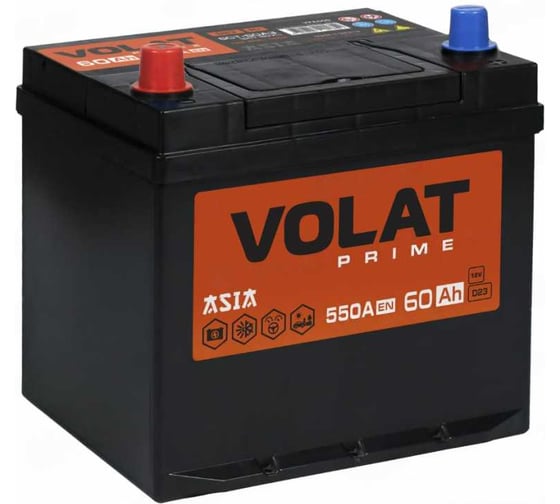 Аккумуляторная батарея VOLAT Prime Asia 60Ah L+ (нижний борт) VPA601