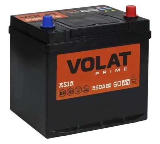 Аккумуляторная батарея VOLAT Prime Asia 60Ah R+ (нижний борт) VPA600