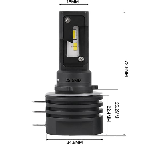 Светодиодные лампы Optima Light H15 Optima LED QVANT, 12-24V, 2 шт Q-H15