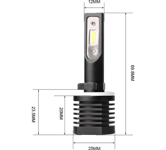 Светодиодные лампы Optima Light H27 (880/881) Optima LED QVANT, 12-24V, 2 лампы Q-H27