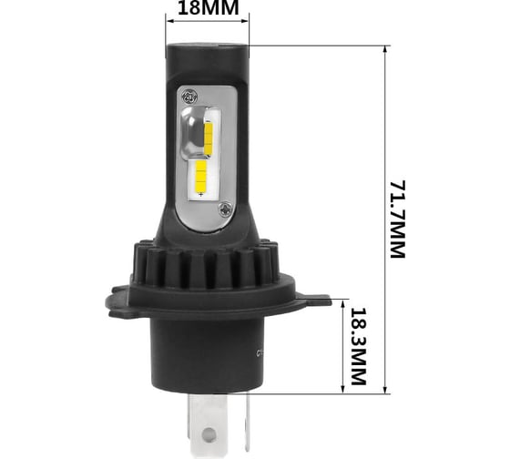 Светодиодные лампы Optima Light H4 Optima LED QVANT,12-24V, 2 лампы Q-H4