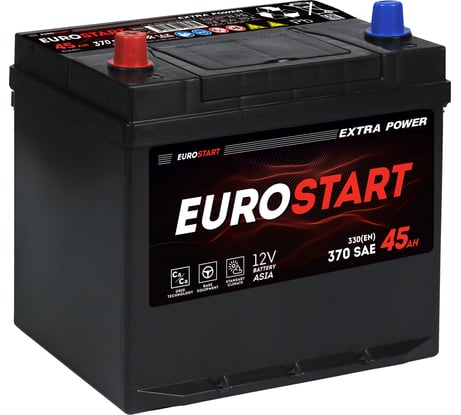 Аккумуляторная батарея EUROSTART Extra Power Asia 45Ah L+ (без борта) EUA451