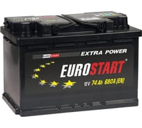 Аккумуляторная батарея EUROSTART Extra Power 74Ah R+ (низкий) EU740