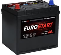 Аккумуляторная батарея EUROSTART Extra Power Asia 60Ah L+ (нижний борт) EUA601