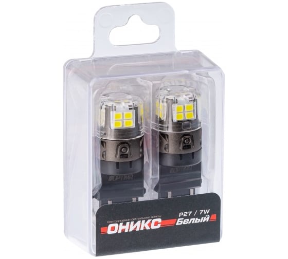Светодиодная лампа Optima Light 3157 Optima Premium LED ОНИКС, WHITE, 5500K, 650Lm, 12V, (P27/7W), комплект 2 шт O-3157