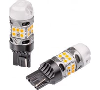 Светодиодная лампа Optima Light 7440 Optima Premium LED ОНИКС, YELLOW, 1000Lm, CAN, 12V, (W21W), комплект 2 шт O-7440-CAN-Y