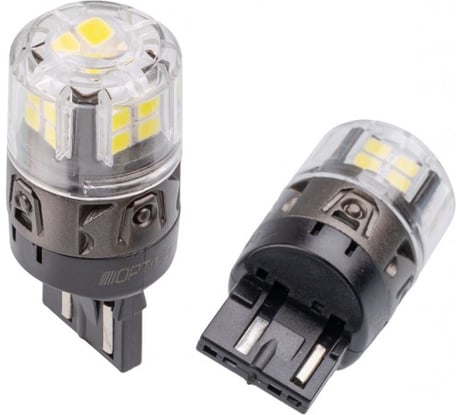 Светодиодная лампа Optima Light 7443 Optima Premium LED ОНИКС, WHITE, 5500K, 650Lm, 12V, (W21/5W), комплект 2 шт O-7443