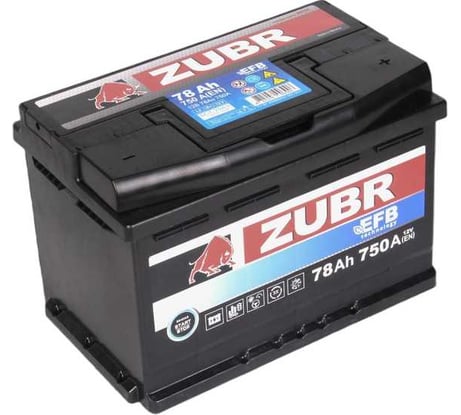 Аккумуляторная батарея ZUBR EFB 78Ah R+ ZE780