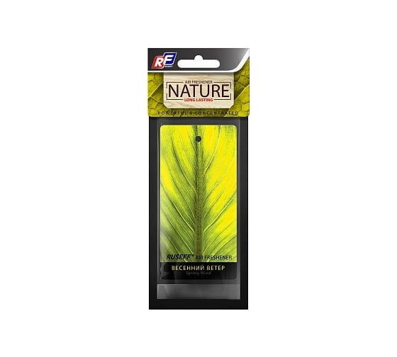 Подвесной картонный ароматизатор RUSEFF NATURE LINE Spring Wind 27569N 1