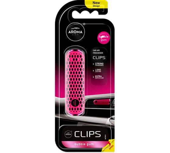 Ароматизатор воздуха Aroma Car CLIPS Bubble Gum в дефлектор 83830 1