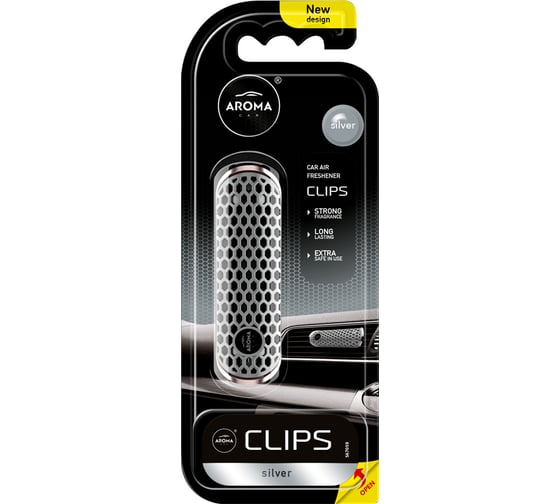 Ароматизатор воздуха Aroma Car CLIPS Silver в дефлектор 83826 1