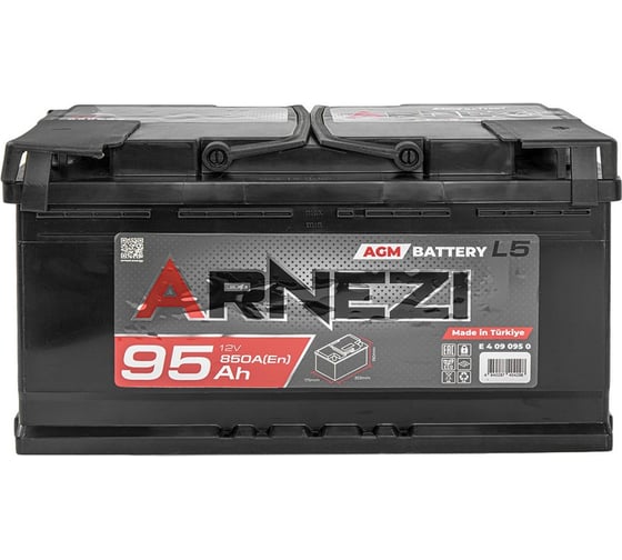 Аккумулятор Arnezi AGM Start-stop 95 А/ч обратный R+ 353x175x190 L5 EN 850 А E4090950