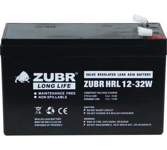 Аккумуляторная батарея ZUBR HRL12-32W, Китай HRL12-32W(ZUBR)