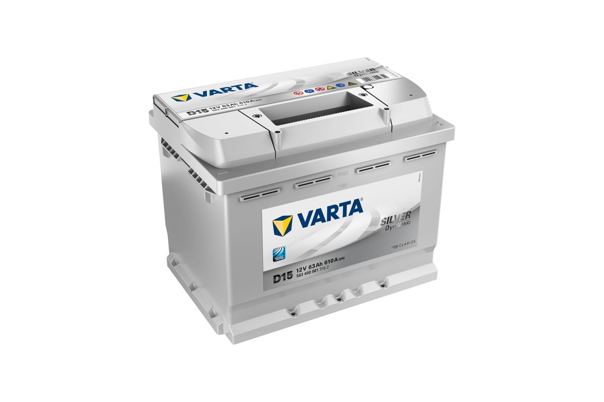 Аккумулятор VARTA Silver Dynamic 63 А/ч обратная R+ D15 242x175x190 EN610 А  563400061 - выгодная цена, отзывы, характеристики, фото - купить в Москве и  РФ