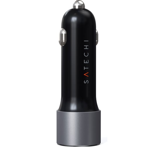 Автомобильное зарядное устройство Satechi 72W, Type-C PD Car Charger, цвет серый космос ST-TCPDCCM