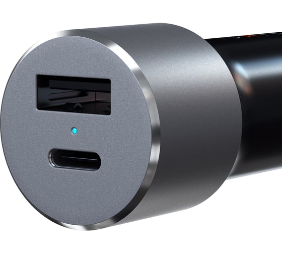Автомобильное зарядное устройство Satechi 72W, Type-C PD Car Charger, цвет серый космос ST-TCPDCCM
