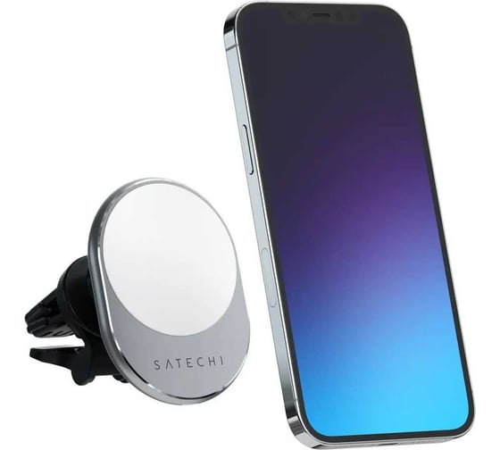 Беспроводное зарядное устройство для автомобиля Satechi Magnetic Wireless Car Charger, серый космос ST-MCMWCM