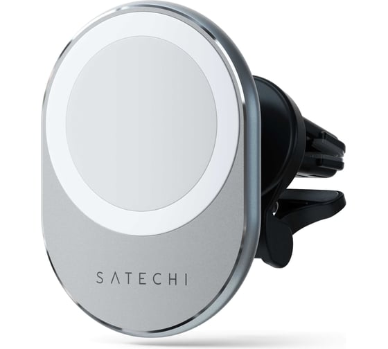 Беспроводное зарядное устройство для автомобиля Satechi Magnetic Wireless Car Charger, серый космос ST-MCMWCM