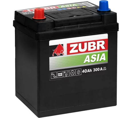 Аккумуляторная батарея ZUBR Premium Asia 40Ah L+ (без борта) ZPA401