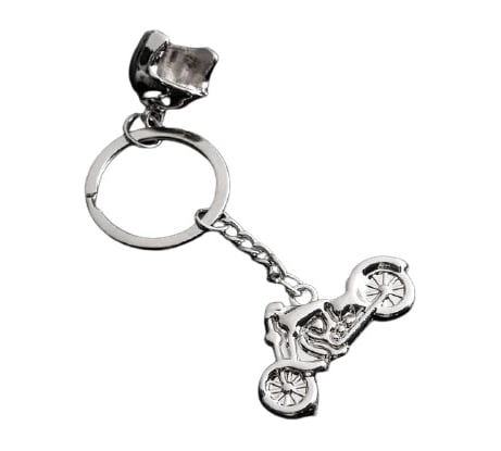 Брелок для ключей Cartage Байк с каской, серебро 5364730