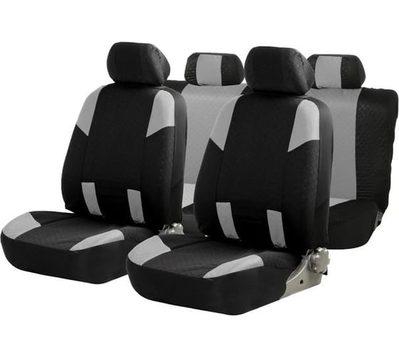 Авточехлы TORSO AV-37 Premium универсальные, 9 предметов, чёрно-серый 2998014