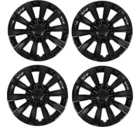 Колесные колпаки TORSO ТОРНАДО R15, черный глянец карбон, набор 4 шт. 2471910