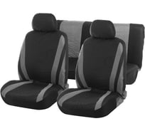 Авточехлы TORSO AV-12 Premium универсальные, 6 предметов, чёрно-серый 2997989
