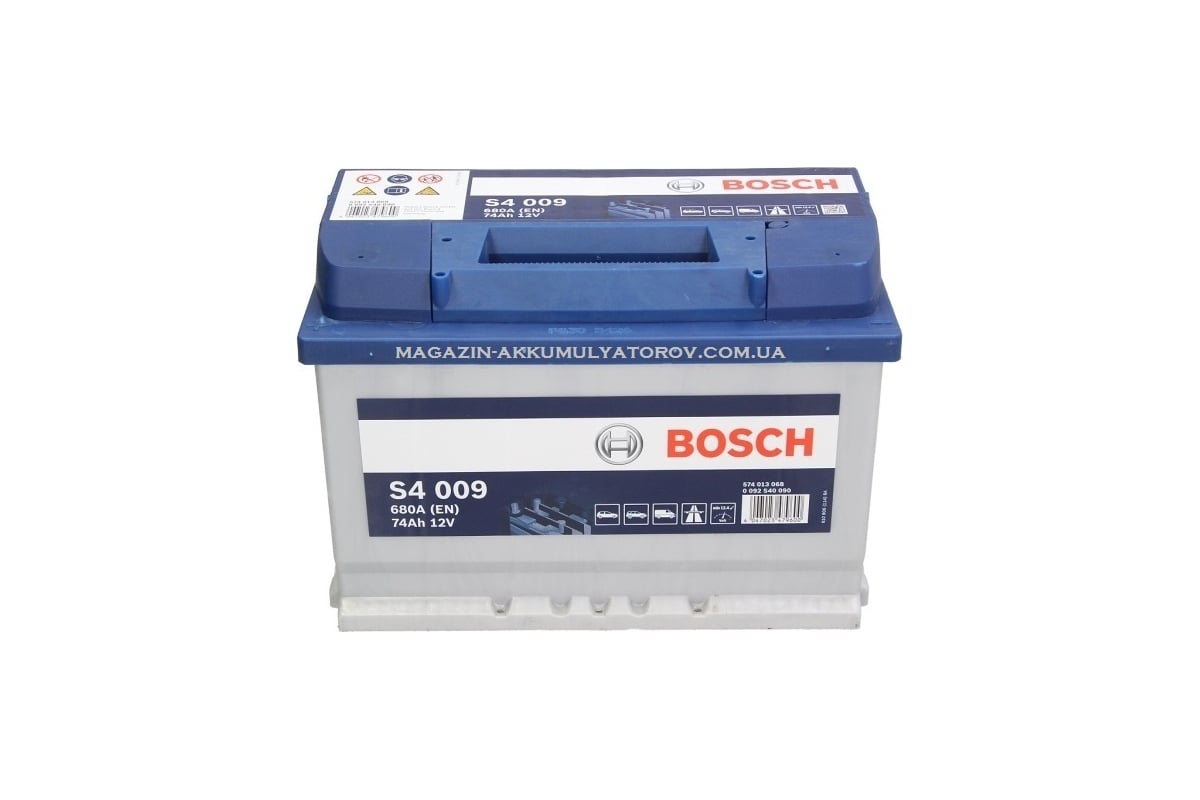 Аккумулятор BOSCH Silver 74 А/ч прямая L+ 278x175x190 EN680 А .