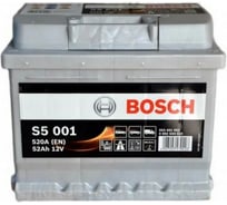 Аккумулятор BOSCH Silver Plus 52 А/ч обратная R+ 207x175x175 EN520 А 0092S50010