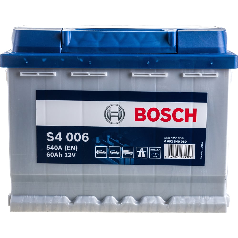 Аккумулятор BOSCH Silver 60 А/ч прямая L+ 242x175x190 EN540 А .