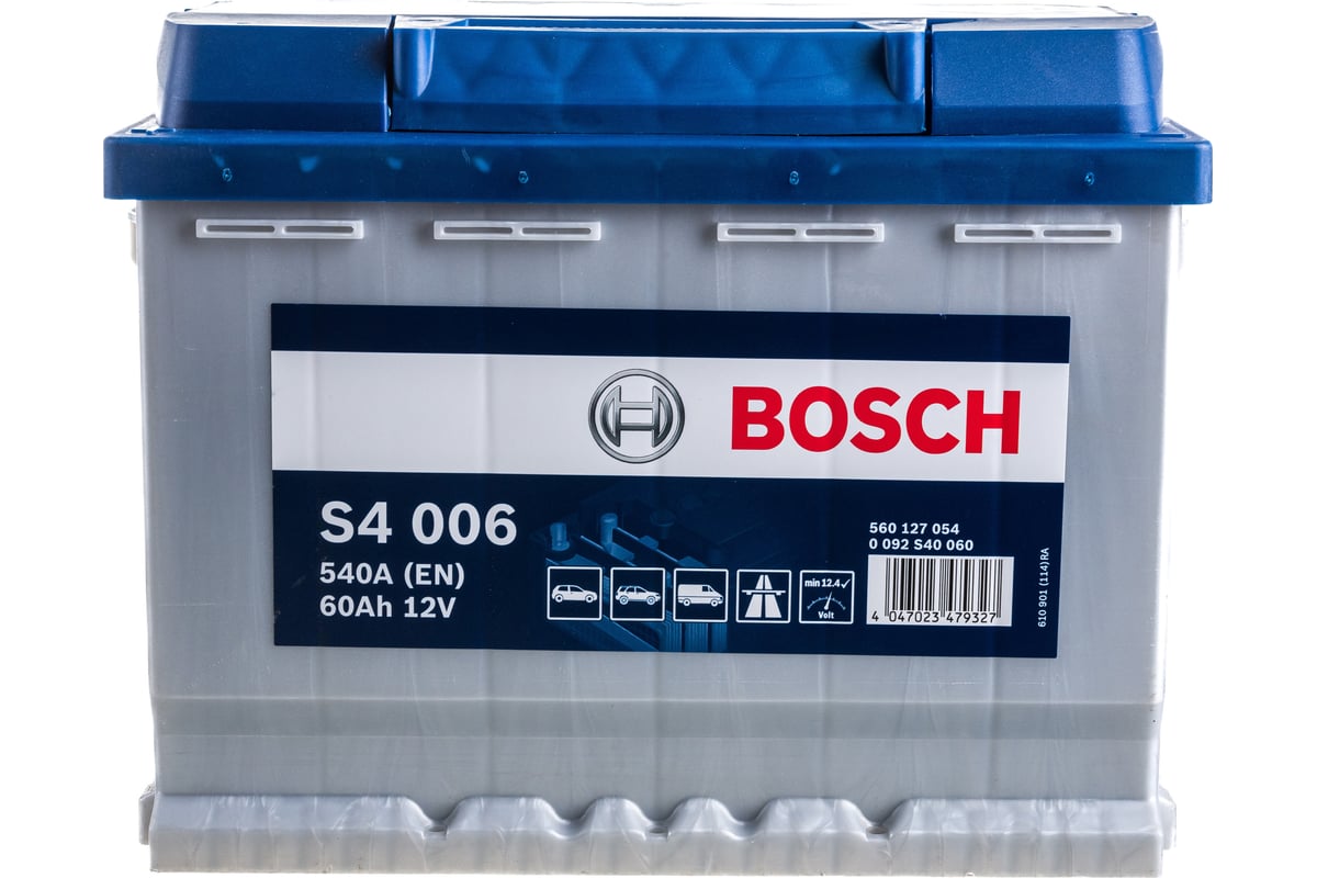 Аккумулятор BOSCH Silver 60 А/ч прямая L+ 242x175x190 EN540 А 0092S40060