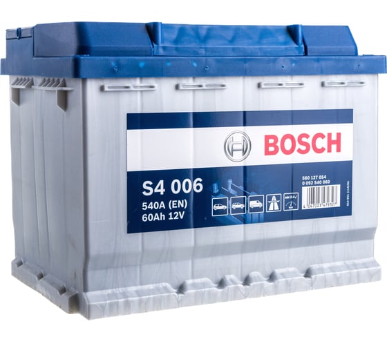 Аккумулятор BOSCH Silver 60 А/ч прямая L+ 242x175x190 EN540 А 0092S40060