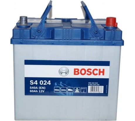 Аккумулятор BOSCH Silver 60 А/ч обратная R+ 232x173x225 EN540 А 0092S40240