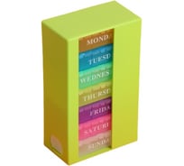 Таблетница-органайзер ONLITOP 7 контейнеров по 3 секции, 14.2х8.5 см, неделя утро/день/вечер, английские буквы, разноцветная 4121444